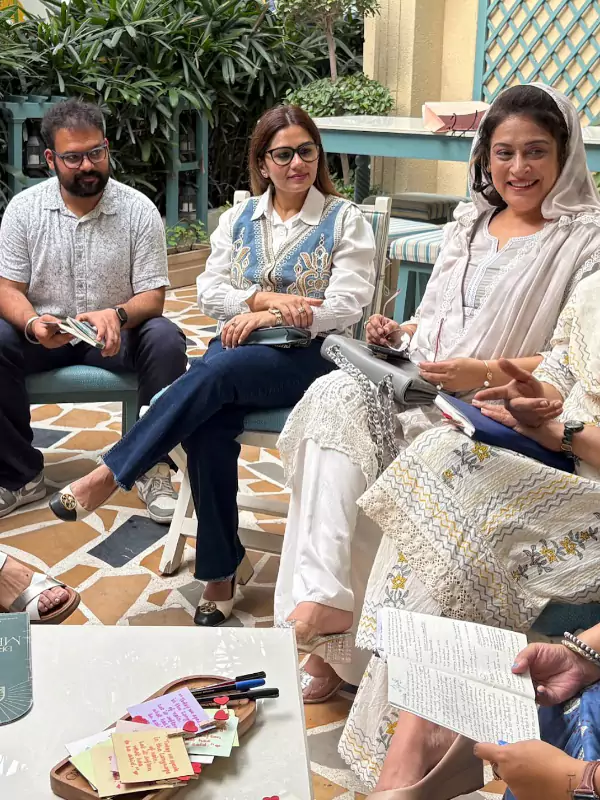 Participants seated during the Barish — In the Language of Rain poetry session