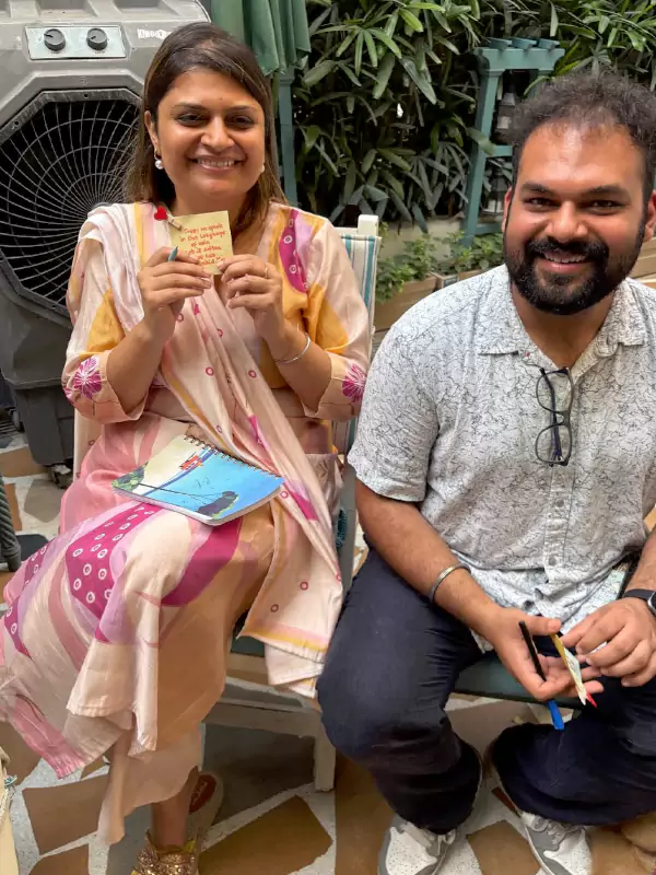 Karan Arora reciting poetry at Barish — In the Language of Rain